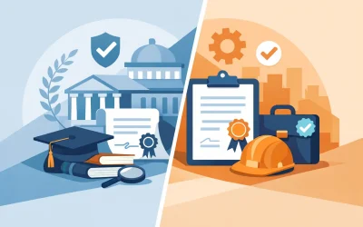 Acreditación institucional vs certificación laboral